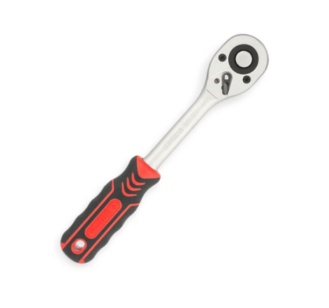 трещетка с квадратом   1/2" 45 зубов 250 мм CrV Intertool