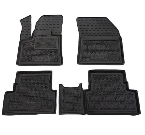 коврики салона Peugeot 3008 2017-> борт 2,5см, с перемычкой