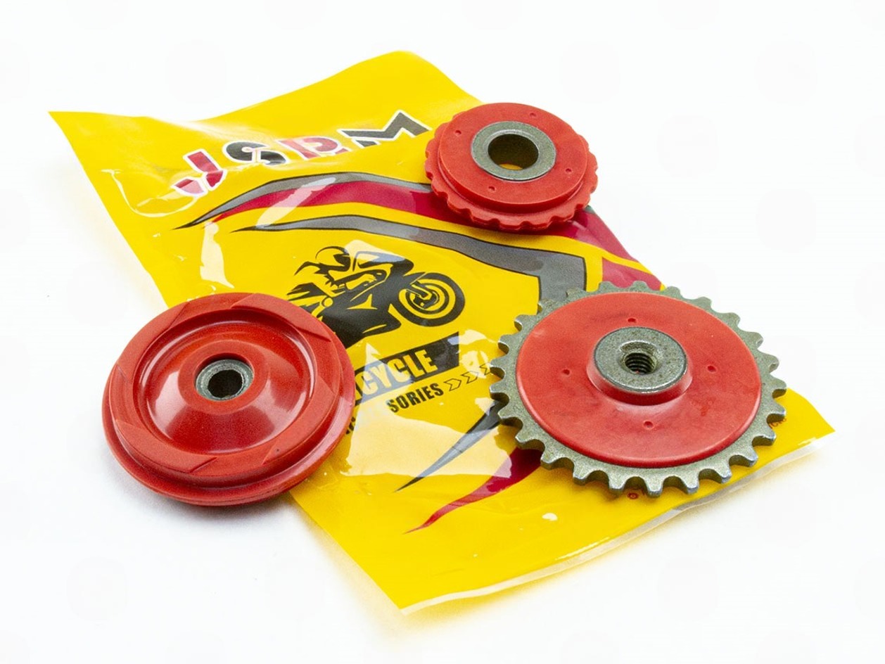 натяжитель DELTA цепи распредвала (3 ролика) красные качество