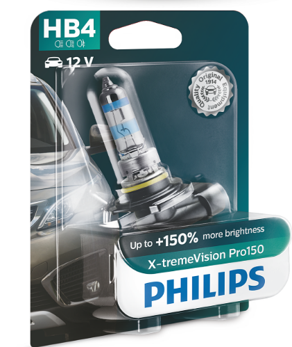 лампа НВ4 12V 51W PHILIPS X-treme Vision Pro150 +150% 9006XVPB1 - зображення 2