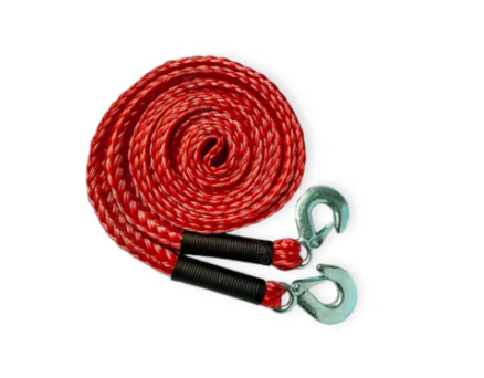 трос буксир. плетеный 1,5 т х 4,0м крюк/красный/кулек/полипропилен Elegant