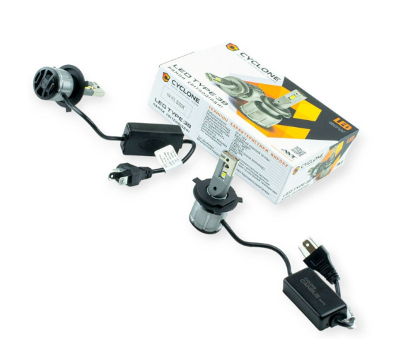 лампа LED H4 12V Type 38 60W 6000K 14000L радиатор с вентилятором+ обманка