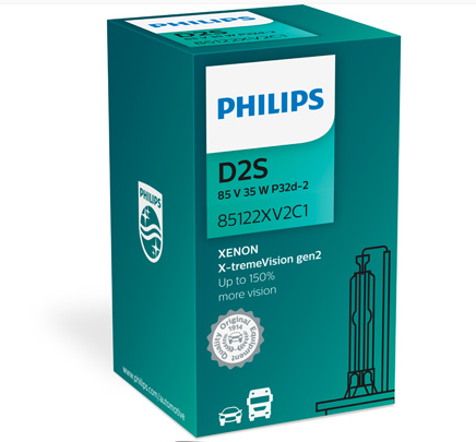 Лампа ксеноновая D2S 12V 35W PHILIPS X-treme Vision gen2+150% more vision