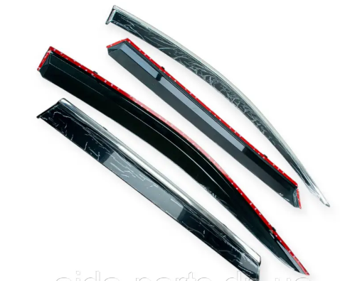 ветровик Subaru Outback/Legasy 2015->  (скотч) TopVisor  c хром молдингом