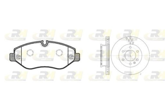 Гальмівний комплект (Диски RH 61034.10 + Колодки RH 21245.00)