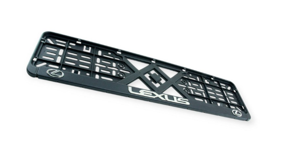 рамка под номер книжка  "LEXUS"  рельефная хром улучшенная