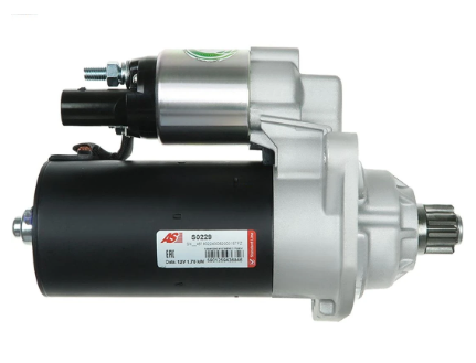стартер VW Caddy III 2.0SDI 04-> (12V/1.7kw) (z=10)  (AS-PL) S0229 - зображення 2