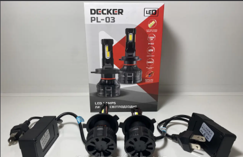 лампа LED H4 12V-24V Type PL-01 45W 5000K 10000L радиатор с вентилятором+ обманка