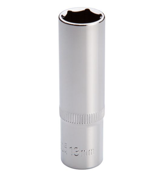 головка торцевая шестигранная 3/8"  13 мм CrV ET-0413 - зображення 2