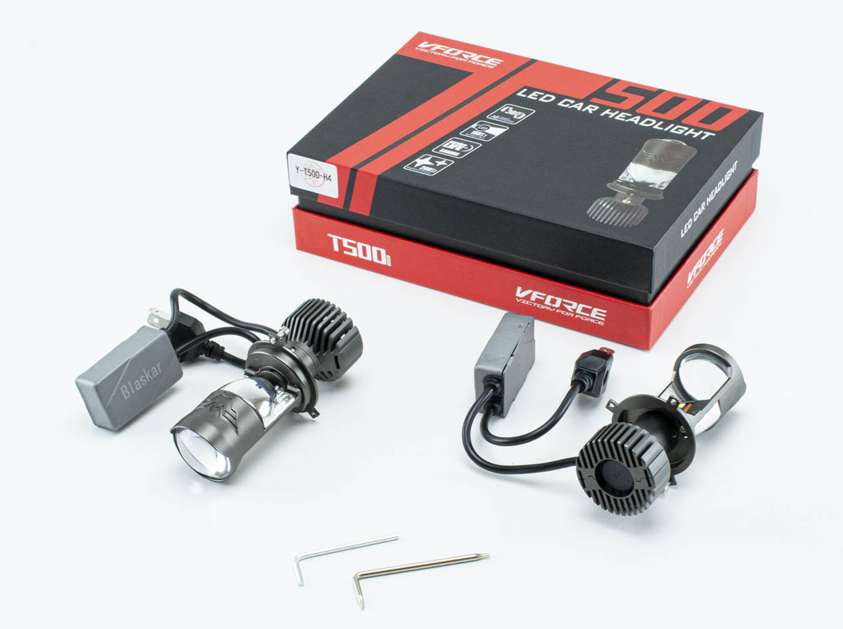 лампа LED H4 12V Y-T500 16000L радиатор + вентилятор+линза