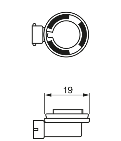 Автомобiльна лампа H8 standart 12V W-V 1 987 302 081 - зображення 2