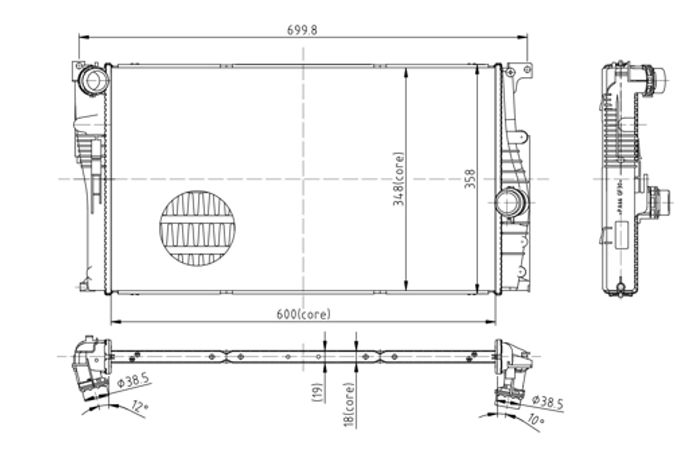 радиатор двиг. BMW 3 (F30), 1 (F20) (N47/B47/N13) 12->  (HART)