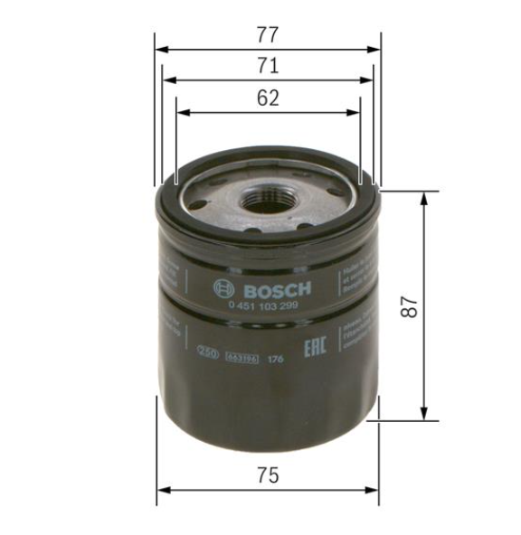 Масляний фільтр 0 451 103 299 - зображення 2