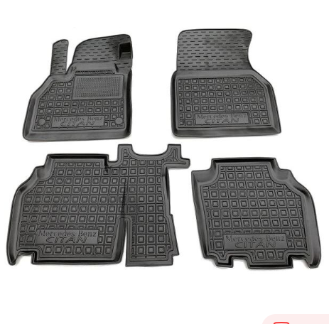 коврики салона Mercedes Citan 2012-> борт 2,5см, с перемычкой