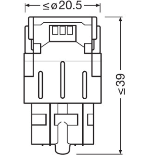 Лампа светодиодная БЦ 12-21+5 WHITE  1.70W OSRAM 7515DWP-02B - зображення 3