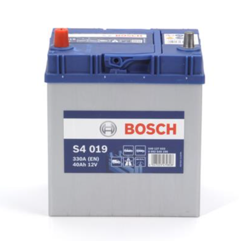 Аккумулятор Bosch (J)ТК S4 Silver 40Ah, EN 330 левый "+" 187x127x228 (ДхШхВ)