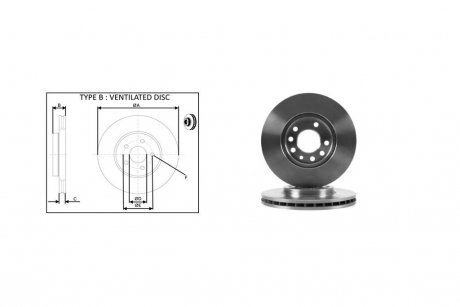 диск тормозной пер. Opel Astra G/H (280mmx25mm)  (APLUS)
