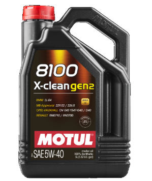 масло Motul 5W-40 8100 X-Clean GEN2 (5л)