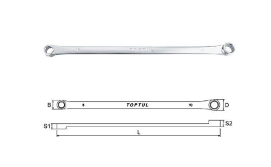 Ключ накидний прямий подовжений  22х24мм  посилений AAAP2224 - зображення 2