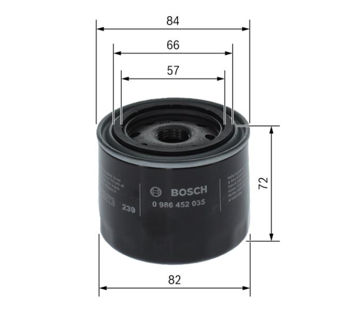 Масляний фільтр 0 986 452 035 - зображення 2