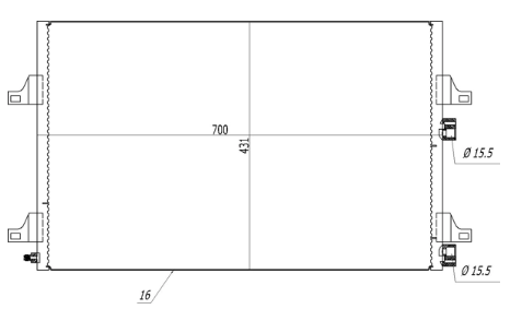 радиатор кондиционера Renault Espace 03->  (HART)