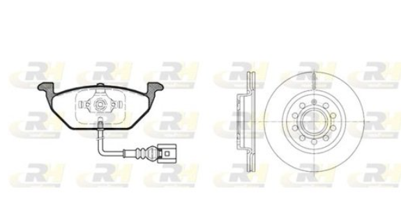 Гальмівний комплект (Диски RH 6647.10 + Колодки RH 2633.41)