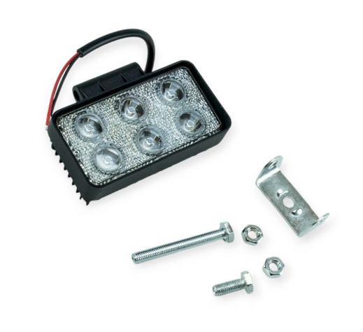 фара дополнительная LED  прямоуг. 110х60х50 (Д/В/Ш) 18W дальний 3535 09T-18W/S3030 - зображення 1