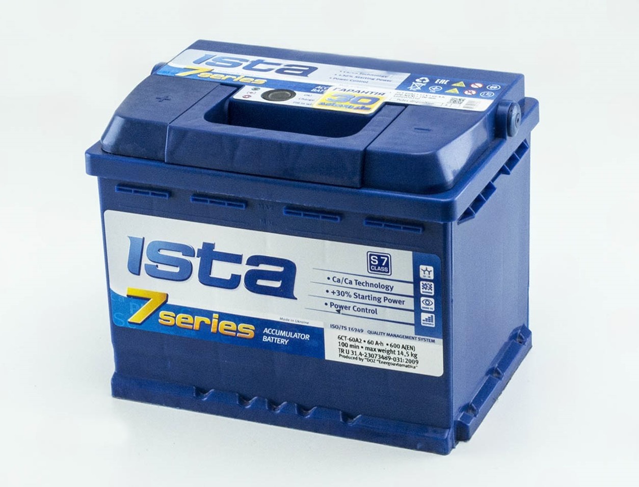 Аккумулятор ISTA  60Ач 600А А2 7 Series (L2) (1)