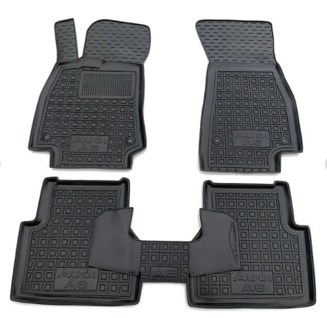 коврики салона Audi A6 (C8) 2018->  борт 2,5см, с перемычкой