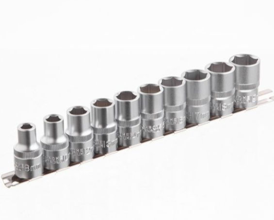 набор головок 1/2"  10 шт,  8-19 мм (планка)