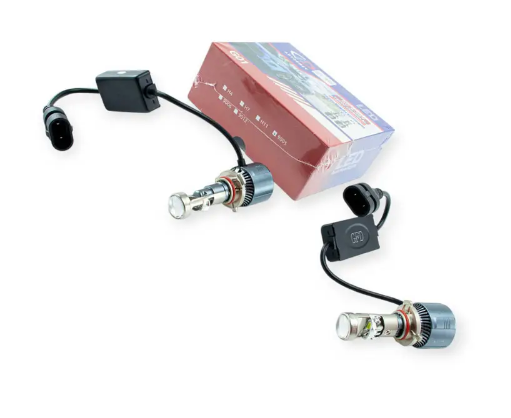 лампа LED з лінзою HB3 12V-24V G01 5700K 38W радіатор з вентилятом.