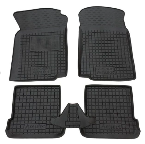 коврики салона Chery Amulet 2003-2012 борт 2,5см, с перемычкой