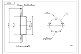 диск тормозной пер. VW T4 96->  (282mmx18mm)  (HART)