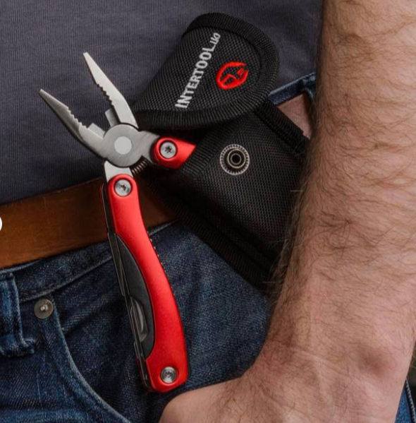 мультиинструмент 12 в 1, L-160мм (чехол) Intertool HT-0541 - зображення 4