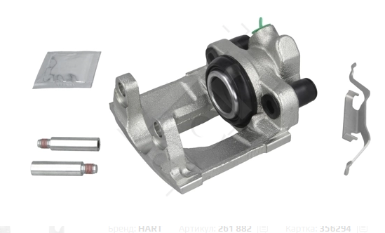 суппорт зад. VW T5 03-> (+ к-т напр, смазка, прж.) (d44) правый R  (HART) 261 882 - зображення 2