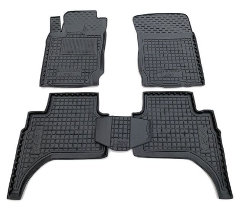 коврики салона Mitsubishi L 200 комплектация "Invite" 2016-> борт 2,5см, с перемычкой