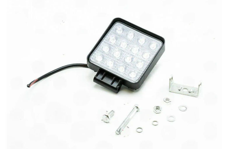 фара дополнительная LED 105х105х35 (Д/В/Ш) 48W дальний SPOT 19T-48W/S - зображення 1