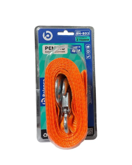 трос буксир. лента   3 т х 4,0м х 40мм крюк/оранж/блистер Balansa