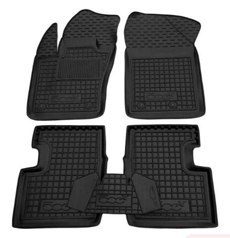 коврики салона Fiat 500 X 2014-> борт 2,5см, с перемычкой