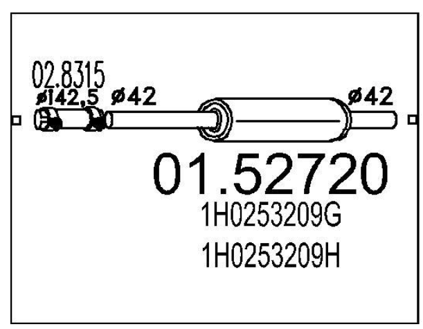 Средняя часть выхлопной системы (Резонатор)
