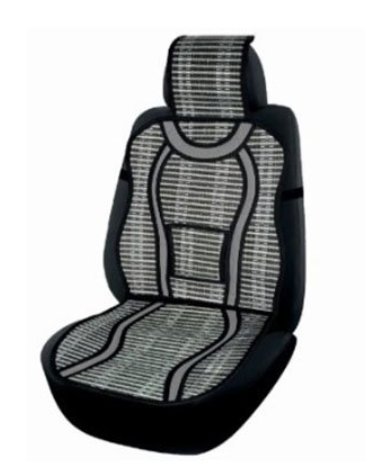 накидка на сиденье Elegant  массажный бамбук, кожзам 47х127см серая