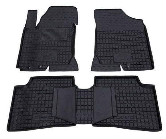 коврики салона Kia Ceed 2006-2012 борт 2,5см, с перемычкой  "под заказ"