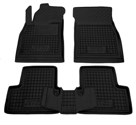 коврики салона Opel Astra J 2009-15, Zafira C 2011-19, Chevrolet Cruze 2008-16 борт 2,5 см, с перемы