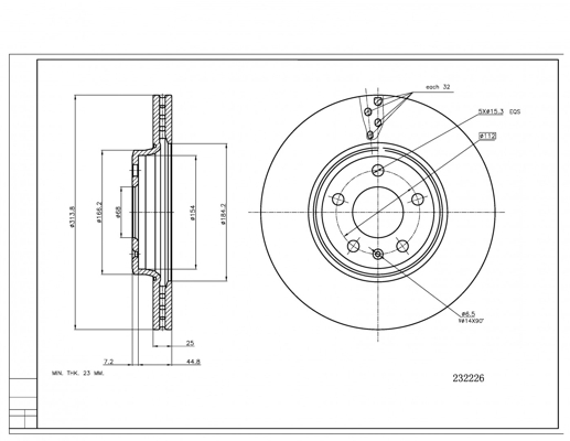 диск тормозной пер. Audi A4 B8 (314mmx25mm)  (HART)