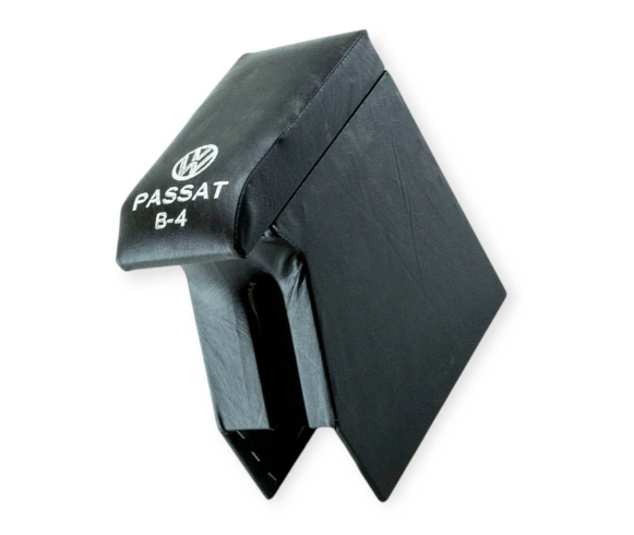 подлокотник VW B4  черный  с вышивкой (кожзам)