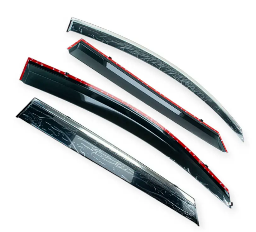 ветровик Hyundai Tucson 2015-2021 (скотч) TopVisor  c хром молдингом