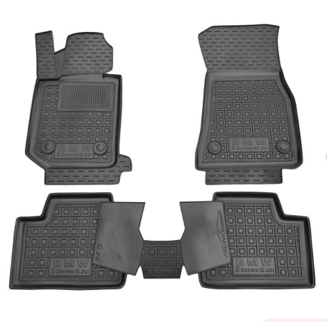 коврики салона BMW 3 G20 MOD 2019-> борт 2,5см, с перемычкой