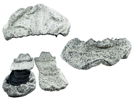 чехлы салона универс. "меховые" овчина серо-белая