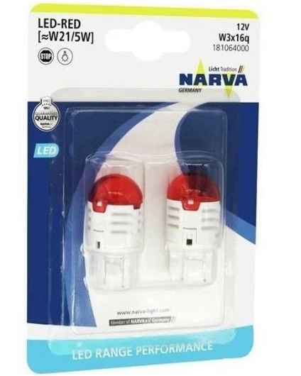 Лампа светодиодная БЦ 12-21+5 RED  1.75W NARVA
