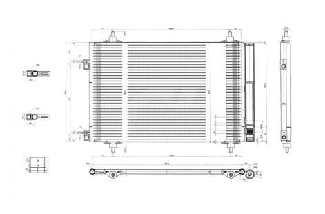 радиатор кондиционера Citroen Berlingo, Peugeot Partner 1.6i (08-18)  (HART)